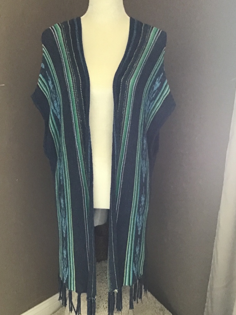 Chaps Southwest Inspired Open Woven Vest XL